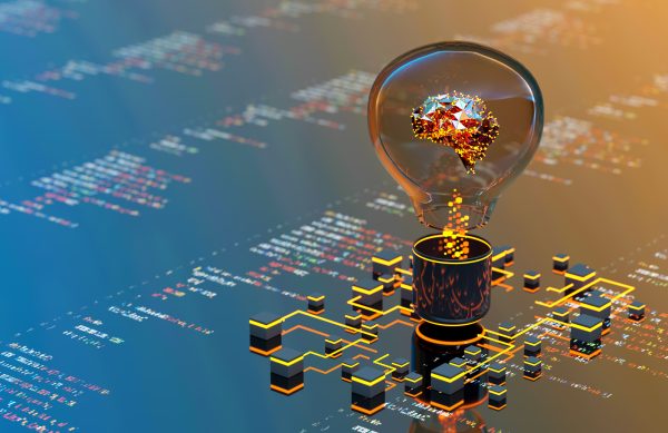 Artificial Intelligence digital concept illustrate of modern internet technology and innovative processes
3D rendering