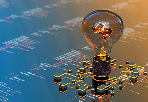 Artificial Intelligence digital concept illustrate of modern internet technology and innovative processes
3D rendering